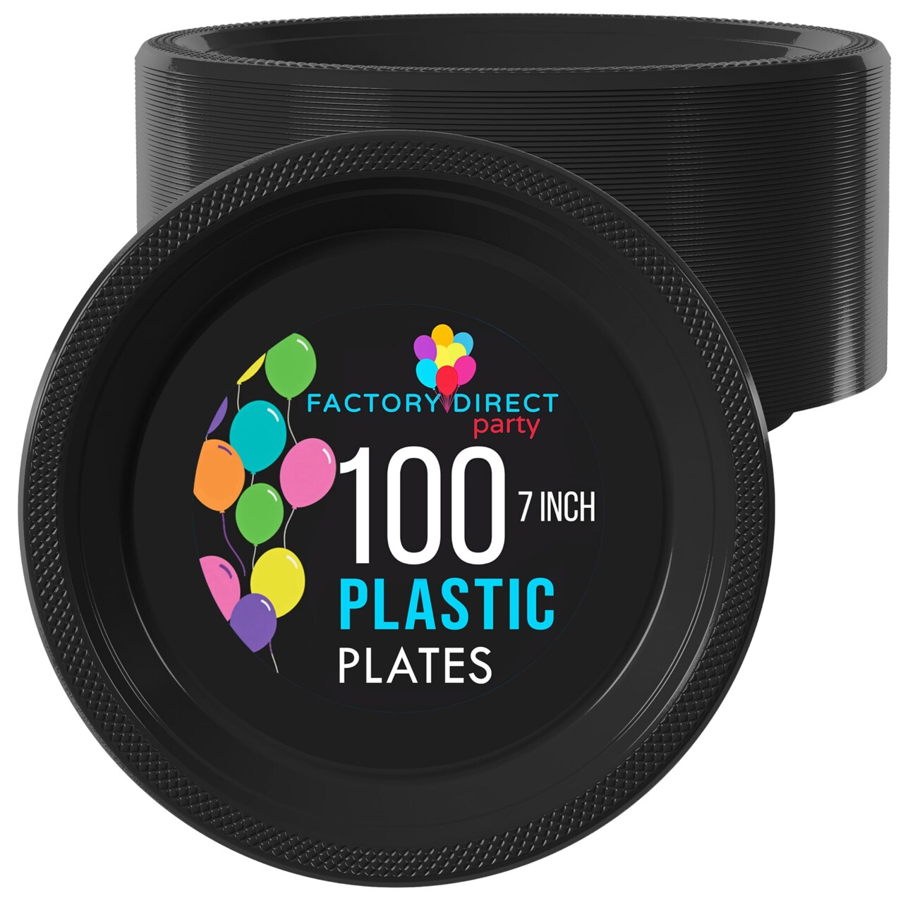 Party Solids Plastic Plates For Party Disposable Plates Heavy Duty Supplies 100 Pcs Plastic Dinnerware Sets Heavy Duty 350 GSM Disposable Dinnerware Set by Exquisite